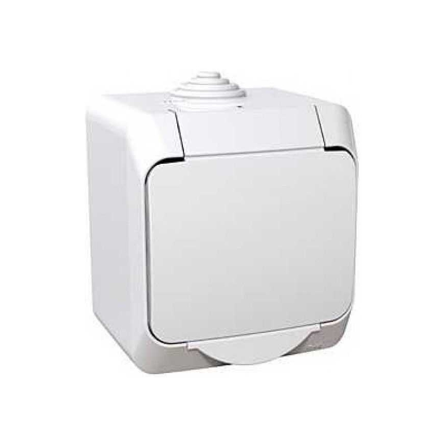 Schneider SOCKET SINGLE IP44 WHITE CEDAR+ – 3