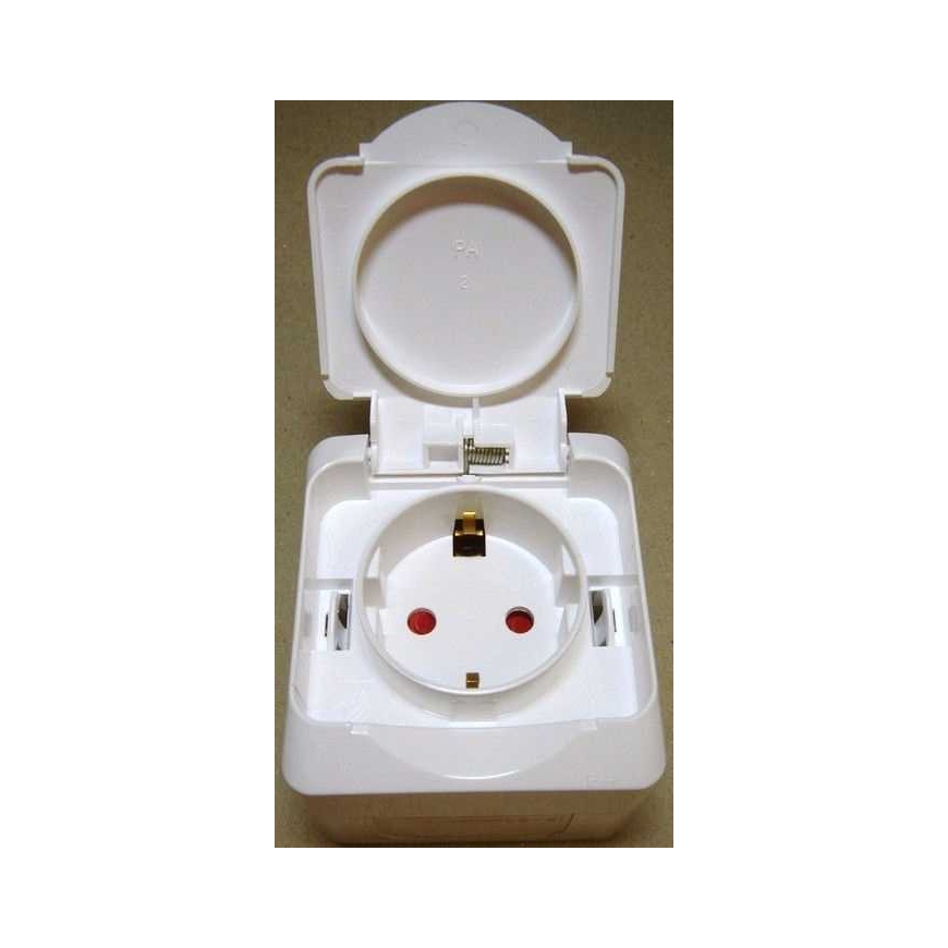 Schneider SOCKET SINGLE IP44 WHITE CEDAR+ – 5