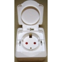 Schneider SOCKET SINGLE IP44 WHITE CEDAR+ Schneider SOCKET SINGLE IP44 WHITE CEDAR+
