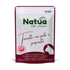 NATUA тунец и курица с ветчиной - влажный корм для кошек - 70г