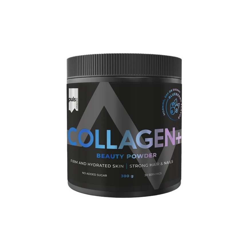 Puls Nutrition Collagen+ Beauty kollageenipulber, mustikas, 300 g