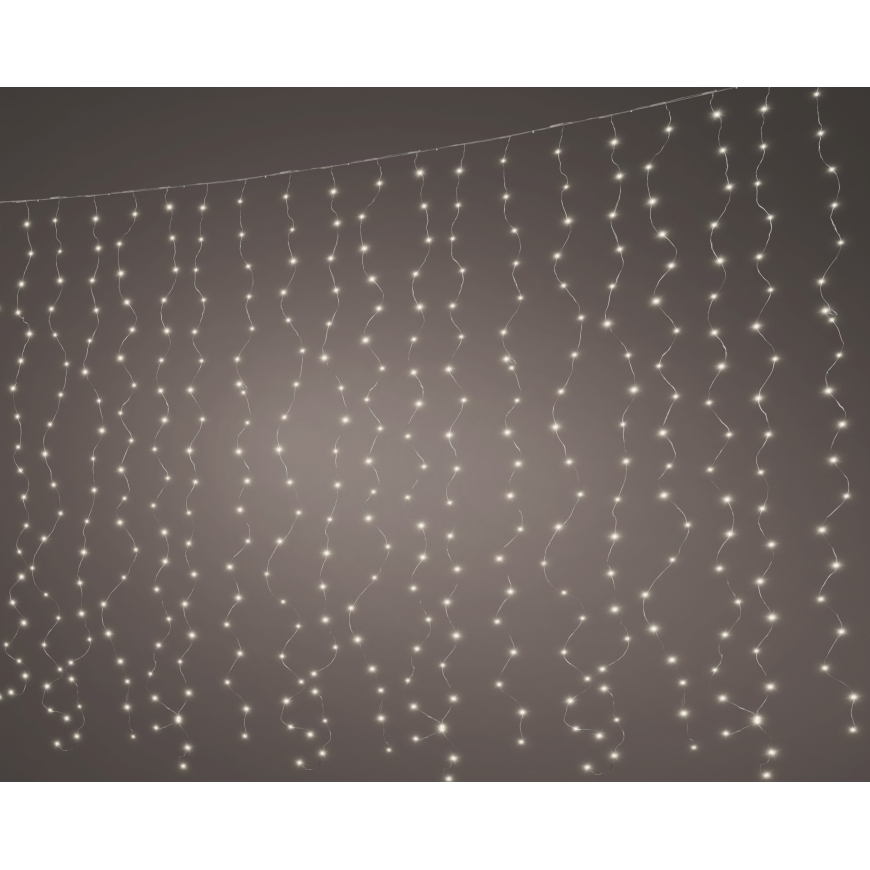 Lumineo Micro LED -valoverho ulkokäyttöön, 190 × 200 cm – 2