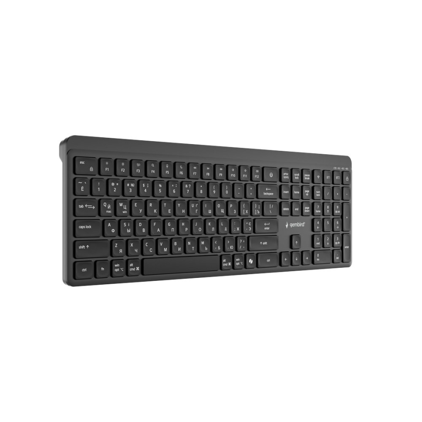 Gembird KB-WPS-03-CYRL Dual-mode pro-business slim wireless keyboard, 2.4G+BT, RU layout – 3