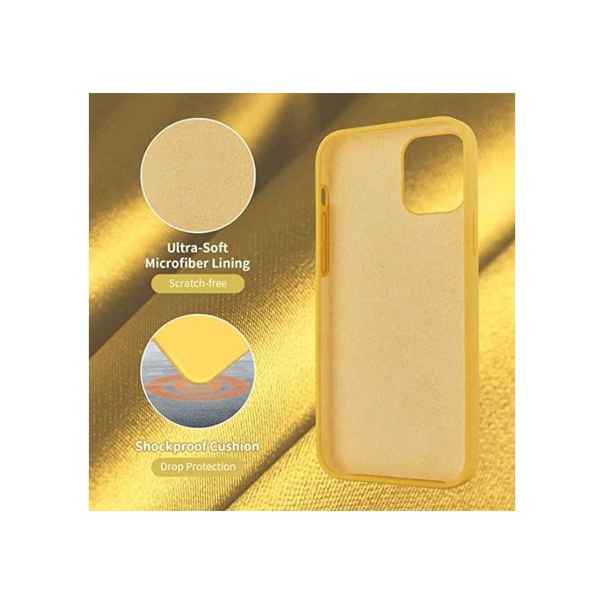 Riff "Mīksts silikona vāks iPhone 12 Mini" Dzeltenais