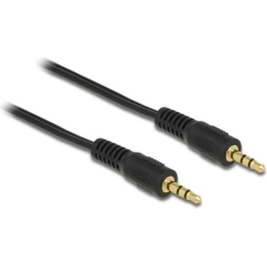 DELOCK Kabeļi Delock Jack 3.5mm - Jack 3.5mm 2.5m melns (84001)