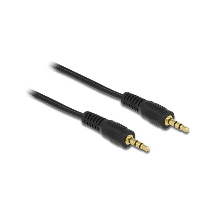 DELOCK Kaapeli Delock Jack 3.5mm - Jack 3.5mm 2.5m musta (84001)