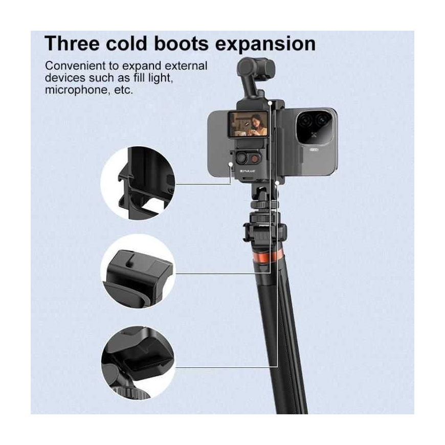 Puluz adapters DJI OSMO Pocket 3 ar 1/4" auksto apavu – 2