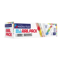 MAGNA-TILES Rail Racers Rail Pack magnetic building set, 8 pieces