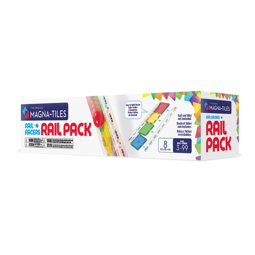 MAGNA-TILES Rail Racers Rail Pack magnetinė statybų rinkinys, 8 dalys – 2
