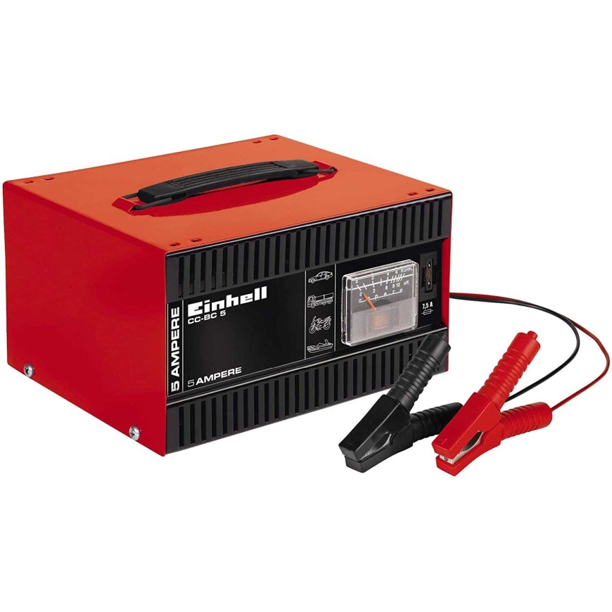 Зарядное устройство Einhell CC-BC 5 (красное/черное, для автомобиля и мотоцикла)