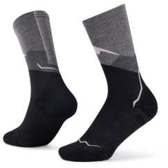 BUFF Merino Lightweight Crew Sock LWC1, Grey, Black L
