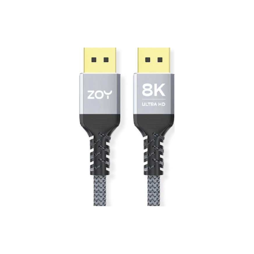 Zoy DisplayPort uz DisplayPort 1.8 m Pelēks (ZCD18) – 2