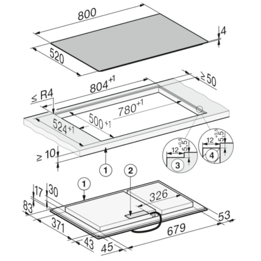 Miele KM 8585-2 FL - induktsioonpliit, 80 cm – 3