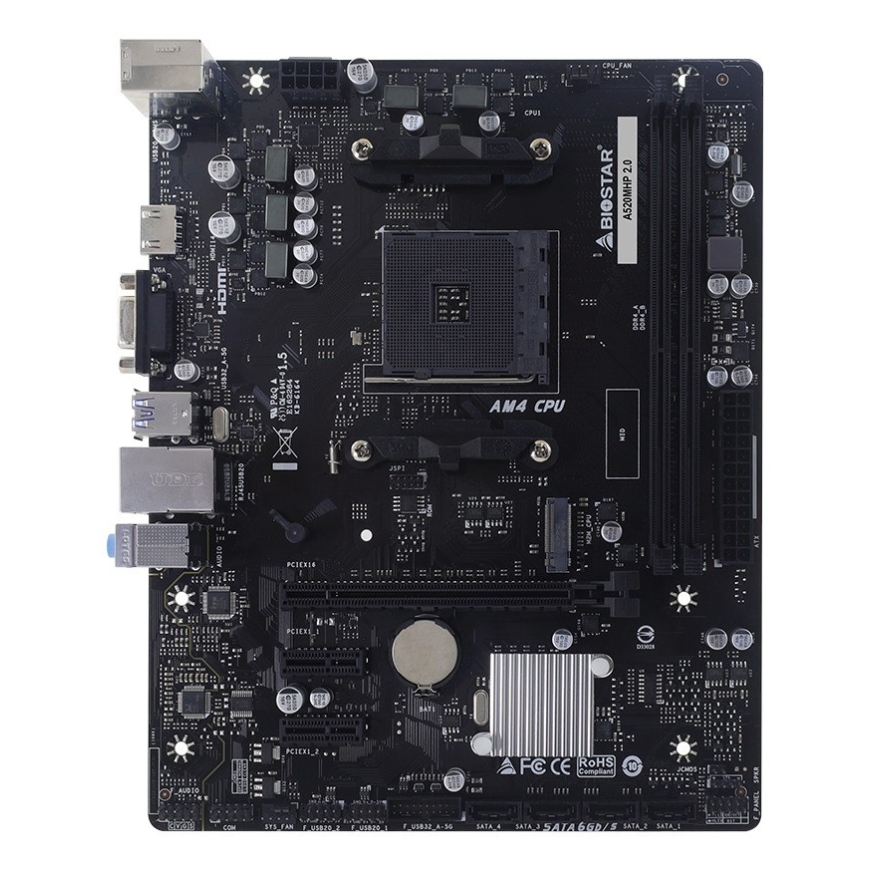 Biostar A520MHP motherboard AMD A520 Socket AM4 micro ATX