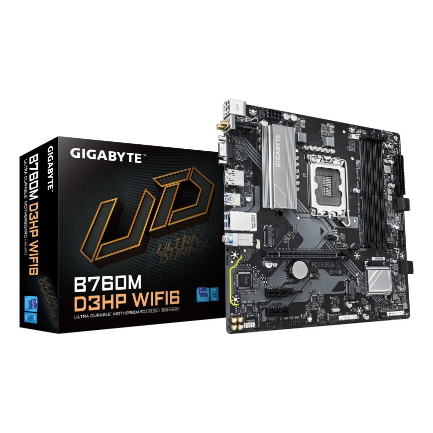 GIGABYTE B760M D3HP WIFI6 emaplaat Intel B760 Express LGA 1700 Mikro ATX