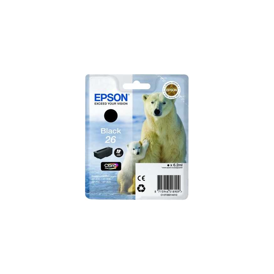 Epson C13T26014 No.26 Claria Black