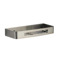 Gedy NERVA SHOWER BASKET RECTANGULAR BRUSHED