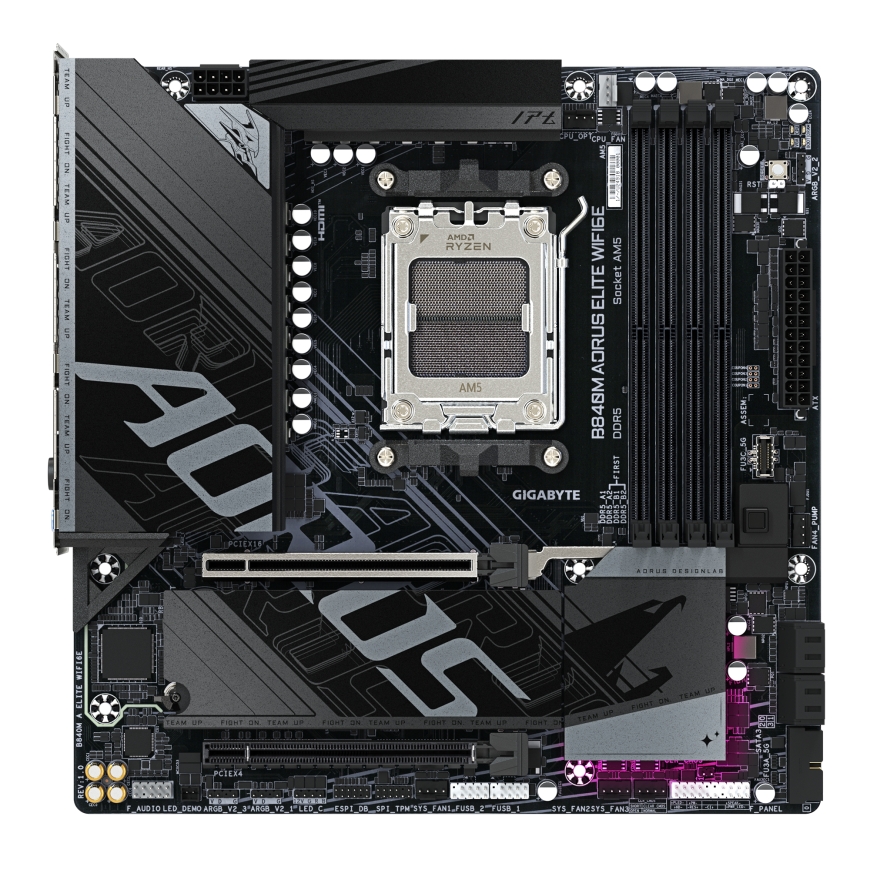 GIGABYTE B840M AORUS ELITE WIFI6E AMD B840 Pistoke AM5 mikro ATX – 2