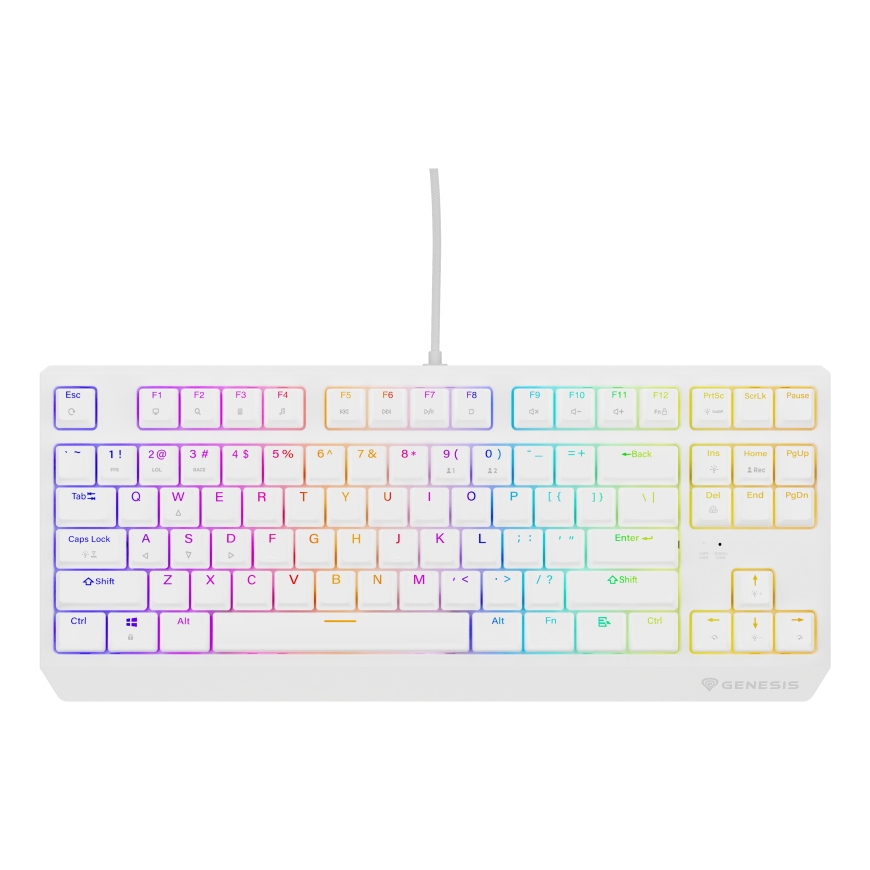 GENESIS Thor 230 TKL tastatūra Speļu USB QWERTY Amerikāņu angļu valoda Balts – 2