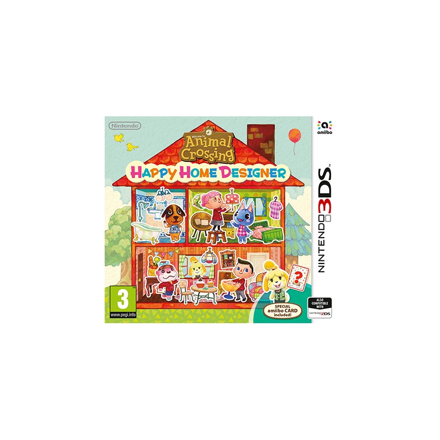 Nintendo Animal Crossing: Happy Home Designer + Amiibo Card Vakio Englanti Nintendo 3DS