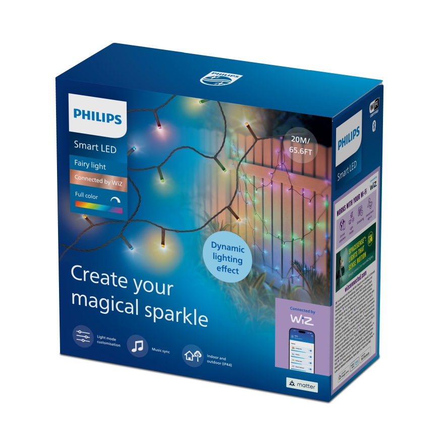 Philips Smart Lighting Christmas light RGBIC Type-C koristevalosarja, 20 m – 2