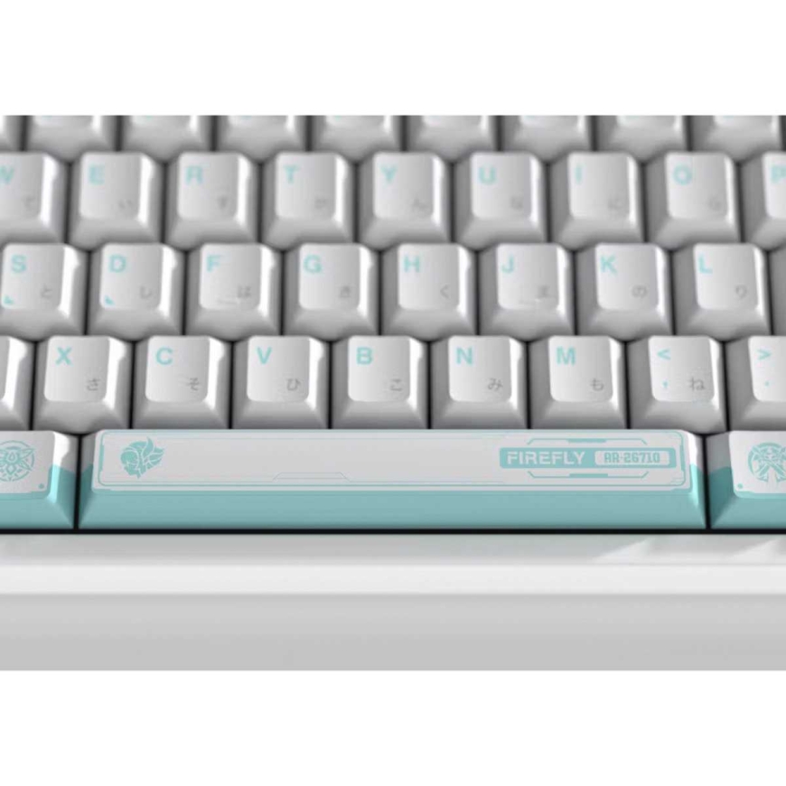 Hyte Firefly Keycap Set PBT (valge/türkiis) – 3