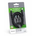 Vakoss TC-U560 USB-C -USB-C-johto digitaalisella näytöllä, 100 W, 1,5 m, Musta Vakoss TC-U560 USB-C -USB-C-johto digitaalisella näytöllä, 100 W, 1,5 m, Musta