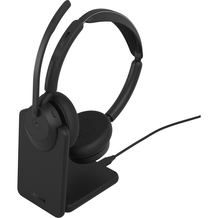 Jabra Evolve3 45 LINK390A langaton headset ja telakka, MS, musta – 2