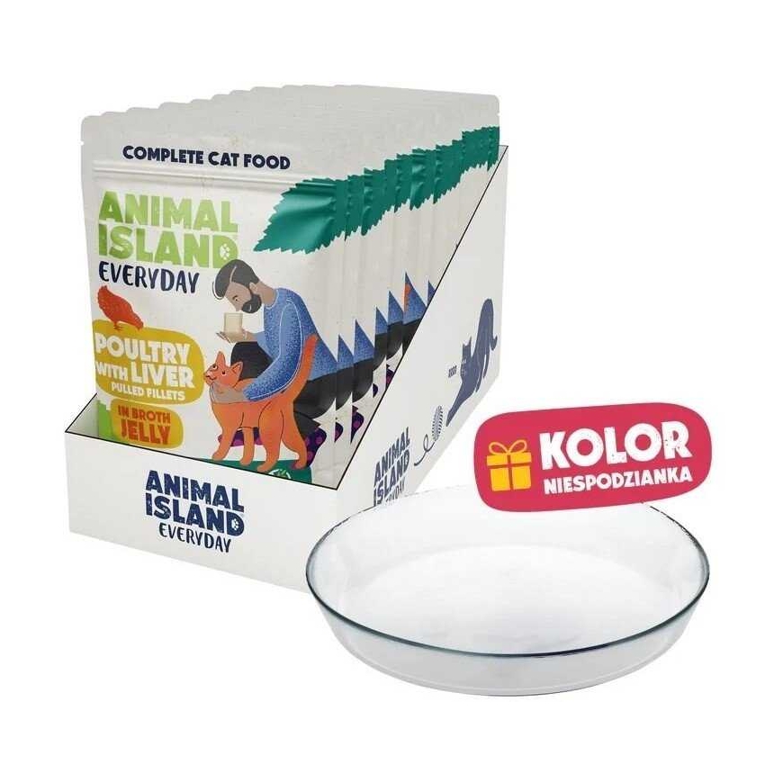Kassitoit Animal Island Everyday Poultry maksaga želées, karp - niisketoit - 12x85g