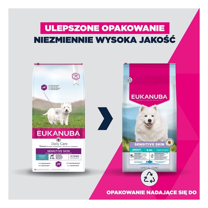 EUKANUBA Erityishoito Herkkä iho Mono - kuiva koiranruoka - 2,3kg – 2