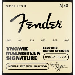Fender Yngwie Malmsteen ģitāras stīgas, niķelēta tērauda, bullet galva .008-.046