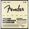 Fender Yngwie Malmsteen ģitāras stīgas, niķelēta tērauda, bullet galva .008-.046 Fender Yngwie Malmsteen ģitāras stīgas, niķelēta tērauda, bullet galva .008-.046