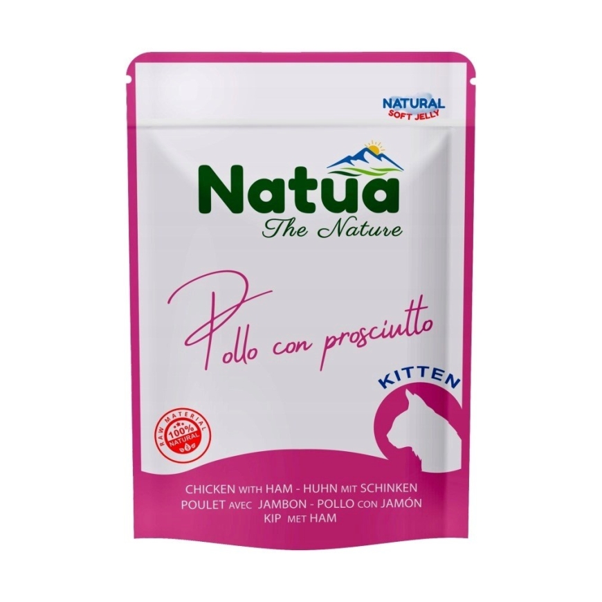 NATUA Kassi toit kana ja sink - märg kassitoit - 70g
