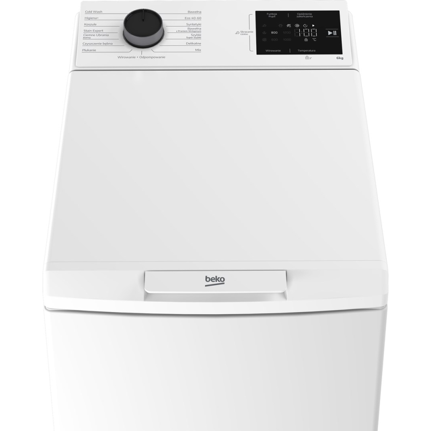 BEKO ETB622ECWPL 6kg augšējā ielādes veļas mazgājamā mašīna dzīvnieku matiņu noņemšanai – 5