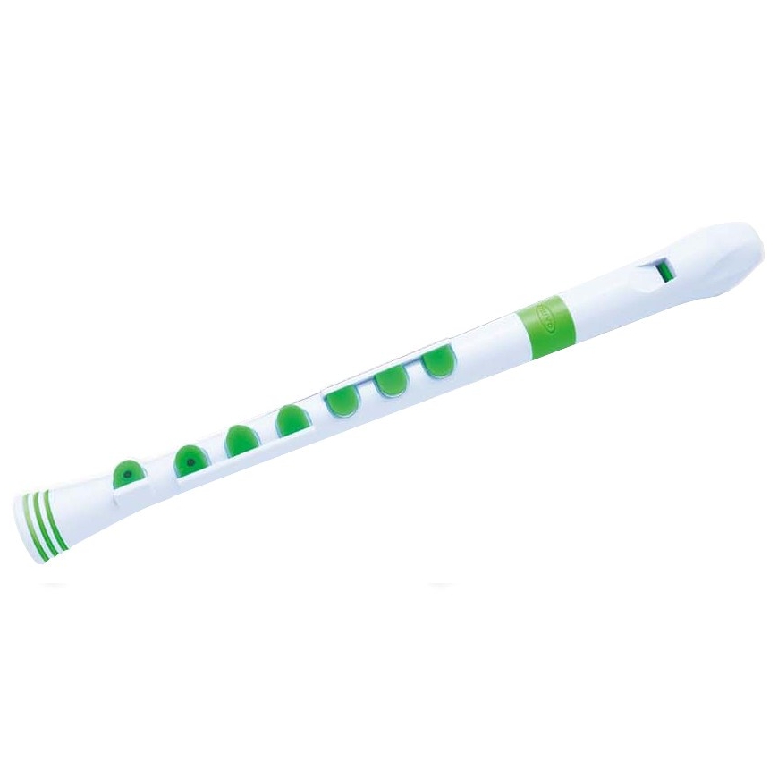 NUVO Recorder+ soprano recorder, white and green