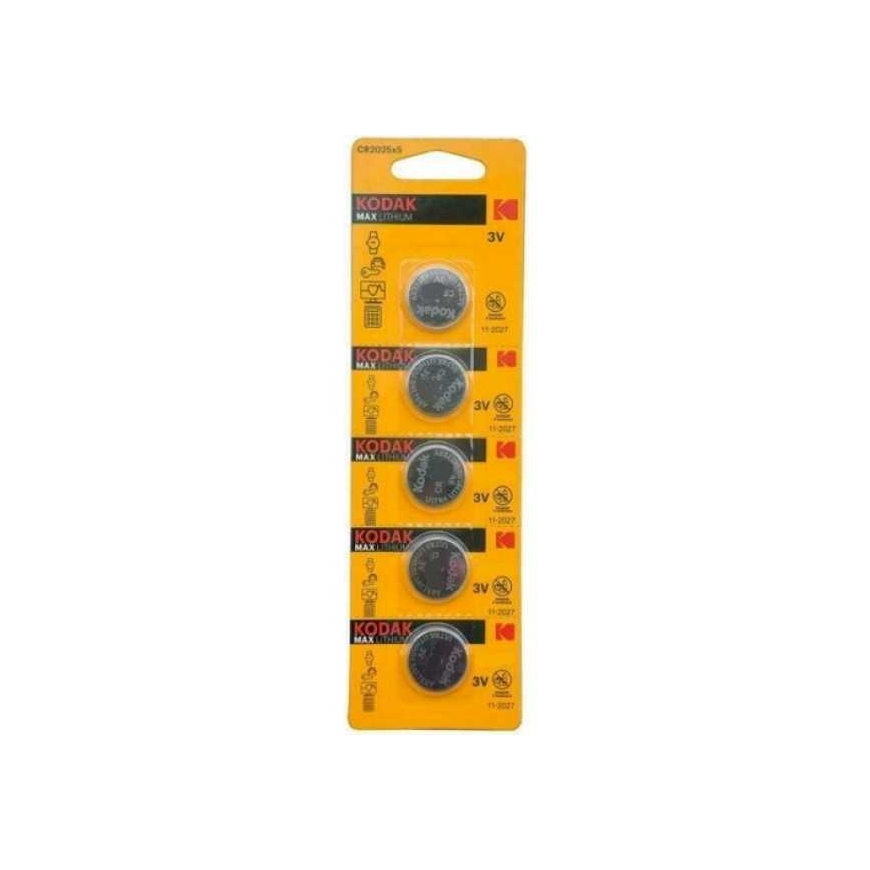 Батарейки Kodak CR2025-5BB литиевые 3В, 5 штук в блистере