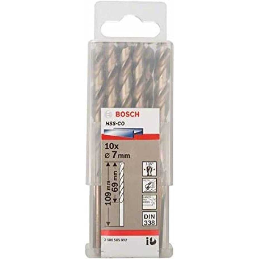 Bosch Powertools Bosch Metallist keermepuur HSS-Co, DIN 338, 7,0 mm (10 tükki, töö)