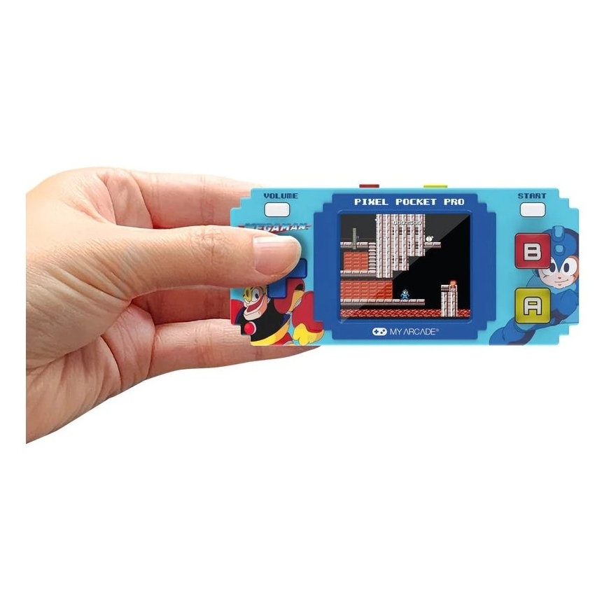 Spēļu konsole - My Arcade Pixel Pocket Pro Mega Man Zila 2 collas 99,1 mm × 44,5 mm × 22,2 mm – 4