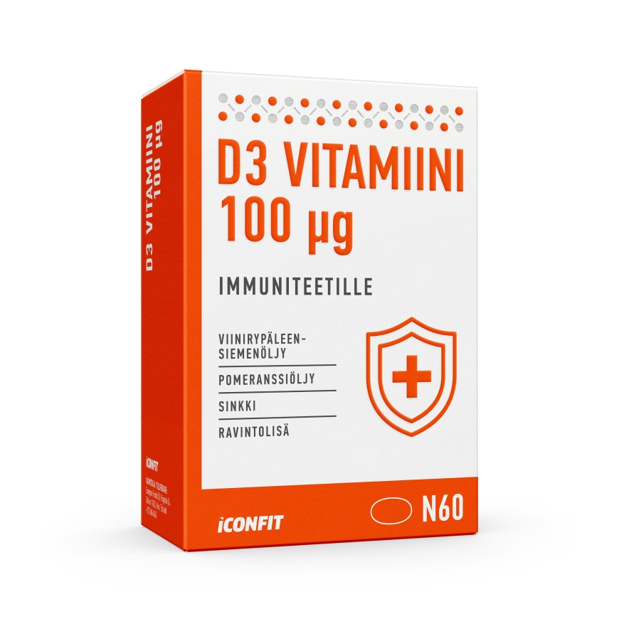 ICONFIT D3 vitamīns imunitātei, 4000 IU, 60 kapsulas