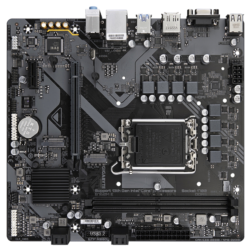 GIGABYTE B760M E материнская плата Intel B760 LGA 1700 Микро ATX – 4