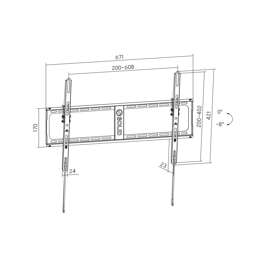 One For All WM4625 Solid sieninis laikiklis su lenkimu 32-90" televizoriams – 5