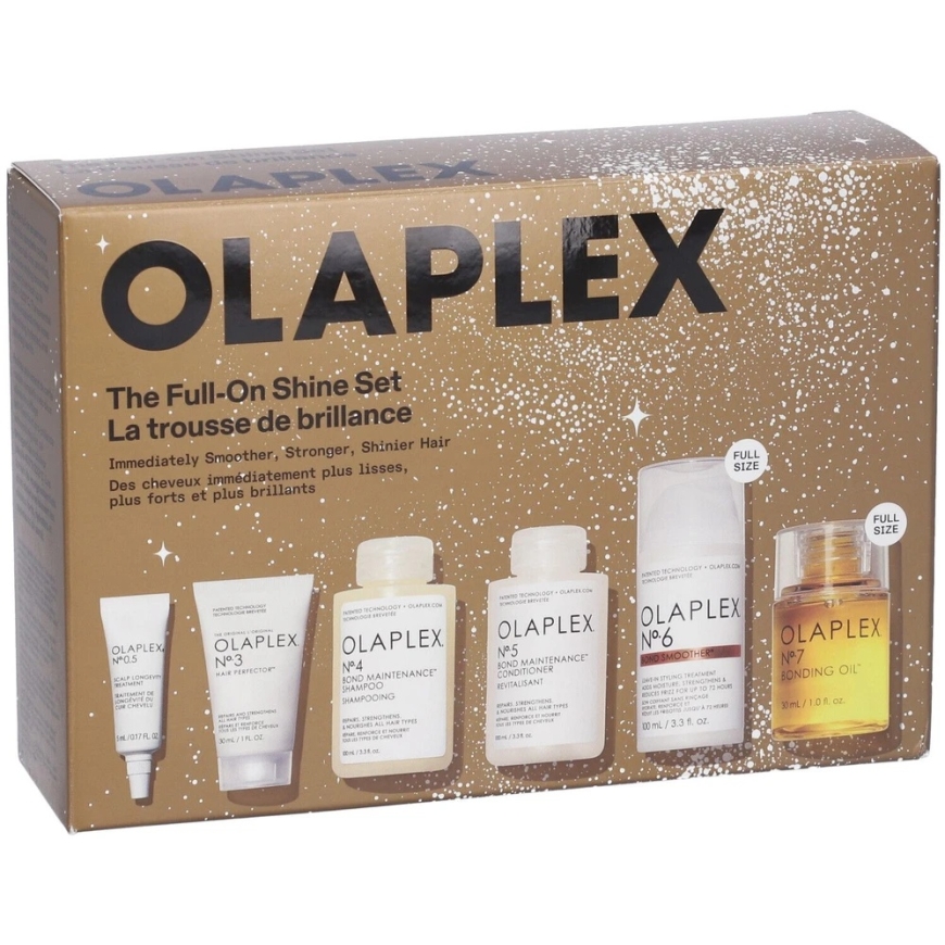 "Olaplex"-setti, joka antaa hiuksille kiiltoa: nro 6 "Bond Smoother" muotoilukreemi, 100 ml + nro 3 "Hair Perfector" hiusten pal – 2