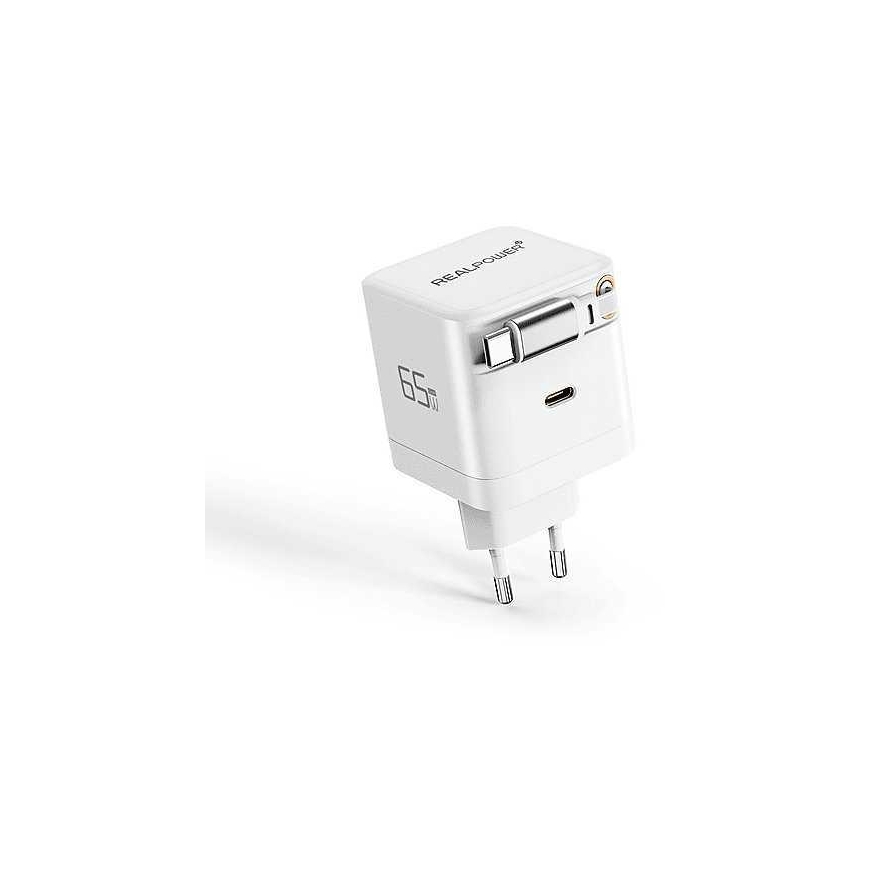 Realpower GaN įkroviklis 65W baltas