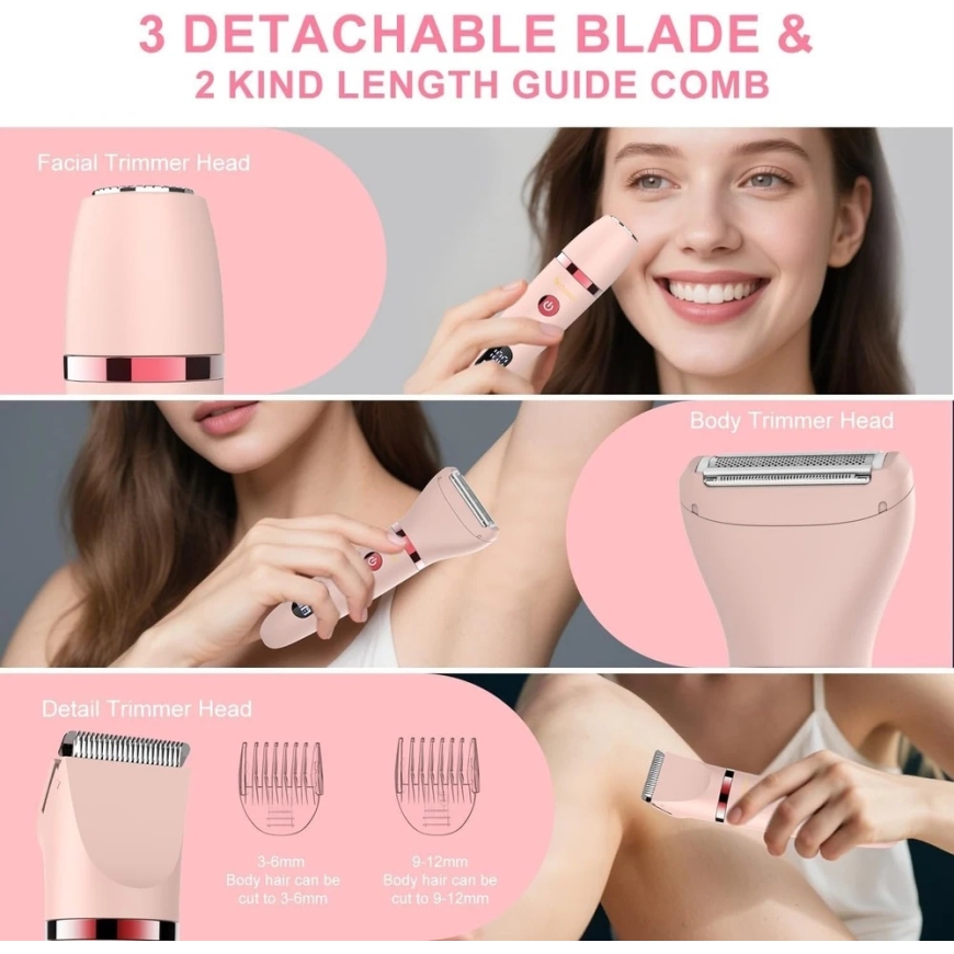 Электрическая триммер Veet Scttomon 3 в 1 для женщин IPX7, для бикини, лица, тела, USB-C – 2
