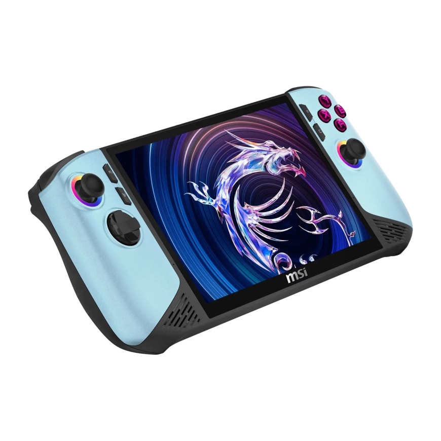 MSI Claw 8 AI+ A2VM-254PL nešiojama žaidimų konsolė 20,3 cm (8") 1 TB lietimui jautrus ekranas Wi-Fi Glacier Blue leidimas – 3