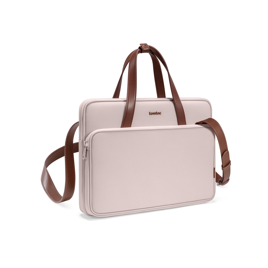 tomtoc Versatile A12 Sülearvuti õlakott, roosa
