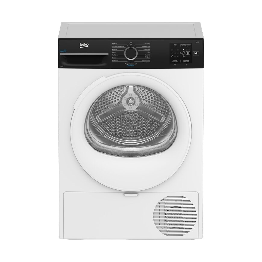 Automatinis džiovyklė BEKO BM3T3823WBW 8 kg su šilumos siurbliu