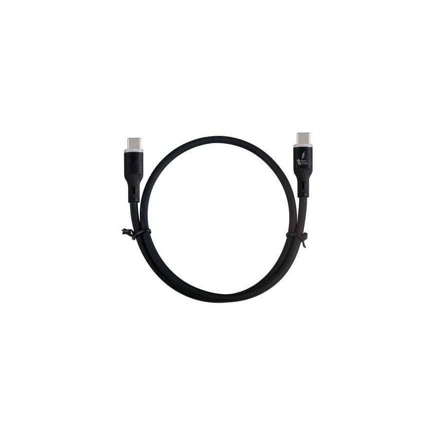 Spacetronik USB2.0 Type C LED kaabel 60W silikoon, must, 0,5 m – 3