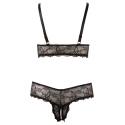 Cottelli Curves Bra and String juodas 2XL Cottelli Curves Bra and String juodas 2XL
