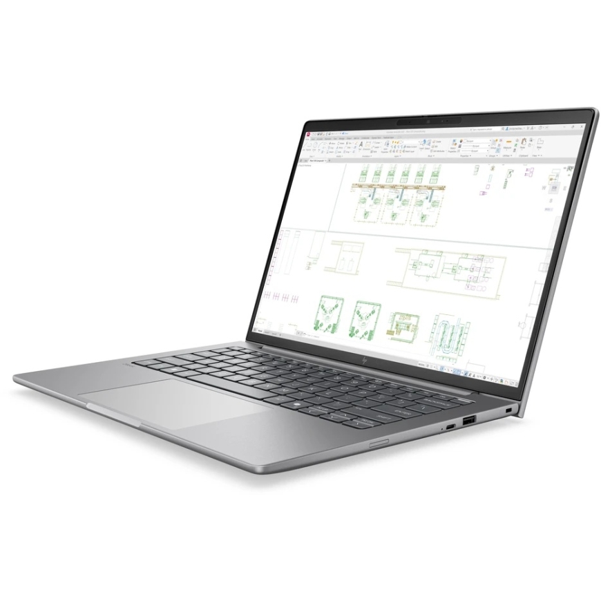 Laptop - HP ZBook 8 G2i 14 | Ultra 7 | 32 GB | 1 TB SSD | WUXGA | RTX PRO 500 | Windows 11 Pro | Meteor Silver – 3